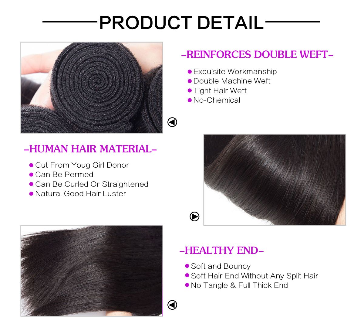 straight hair bundles