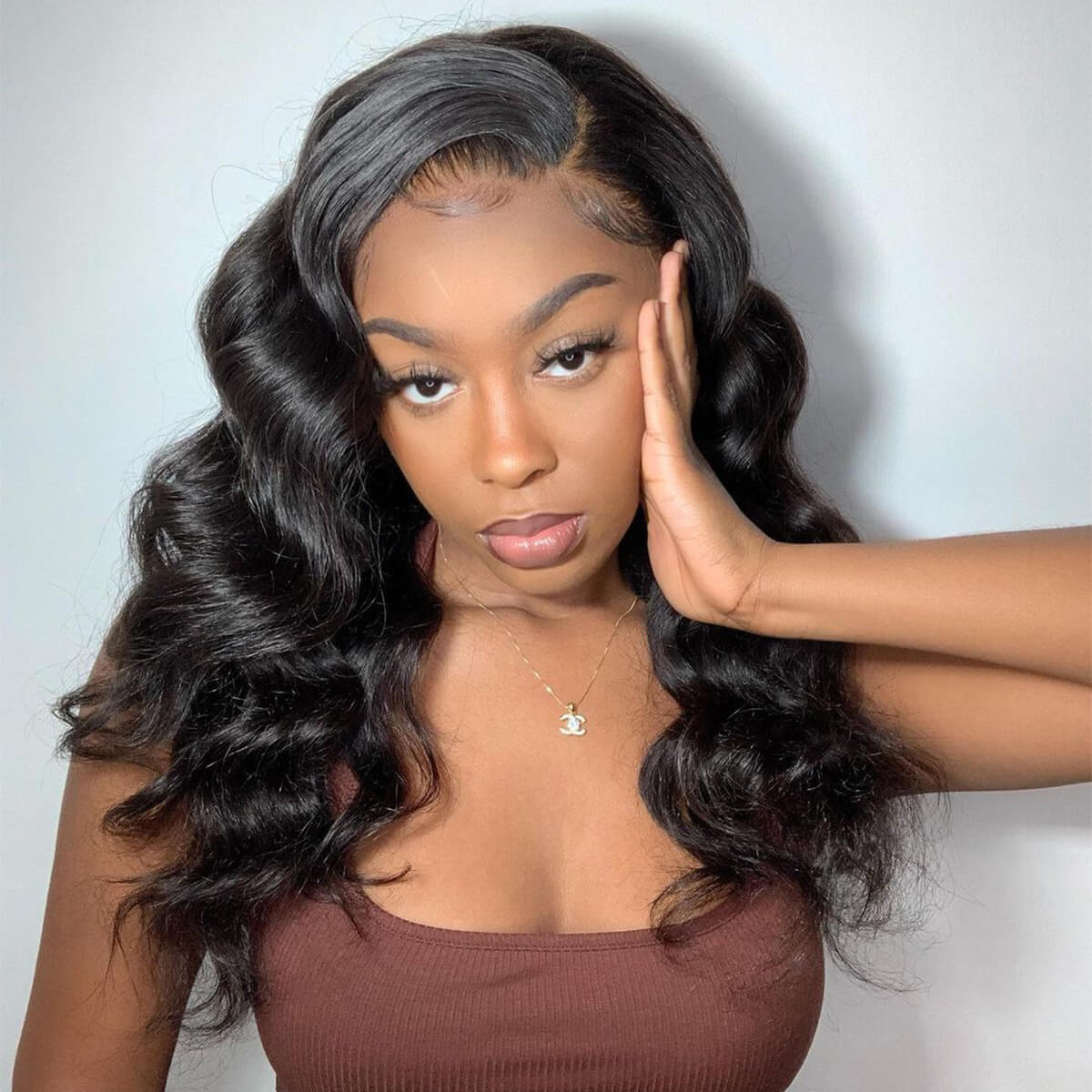 shoulder length body wave wig