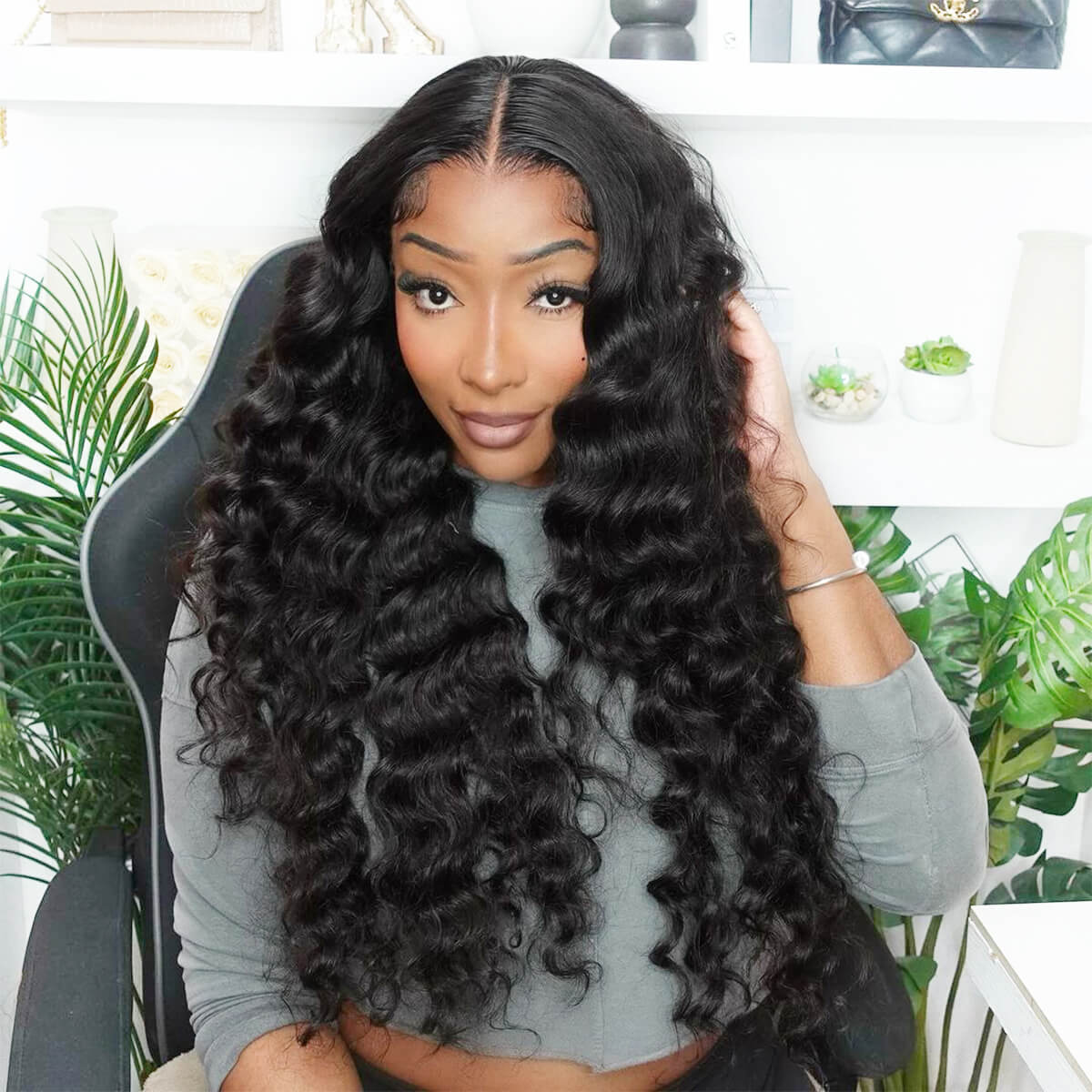 Loose Deep Glueless Lace Wigs Human Hair Celie Hair