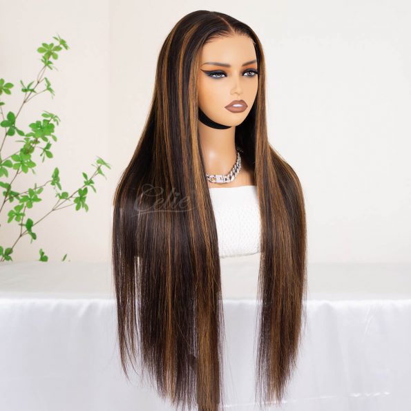 ombre highlight straight wear go wig (4)